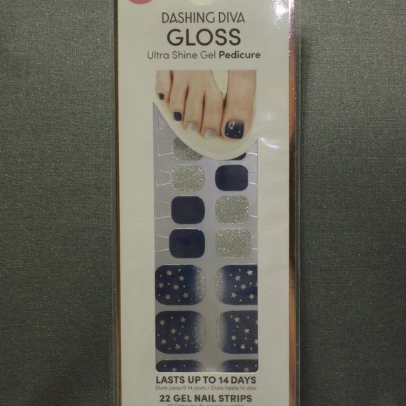Dashing Diva - GSP08 Shooting Stars , Gloss- Ultra Shine Gel Pedicure - Picture 1 of 1